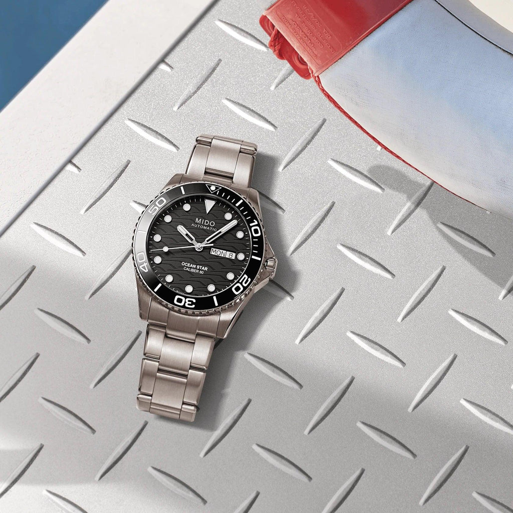 Mido orologio Ocean Star 200C Titanium 42,5mm nero automatico titanio M042.430.44.051.00
