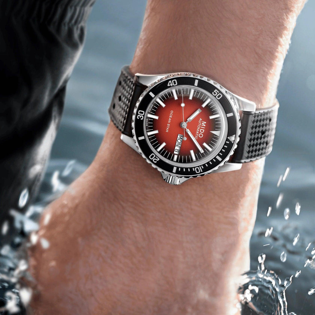 Mido orologio Ocean Star Tribute Gradient 40mm rosso automatico acciaio M026.830.17.421.00