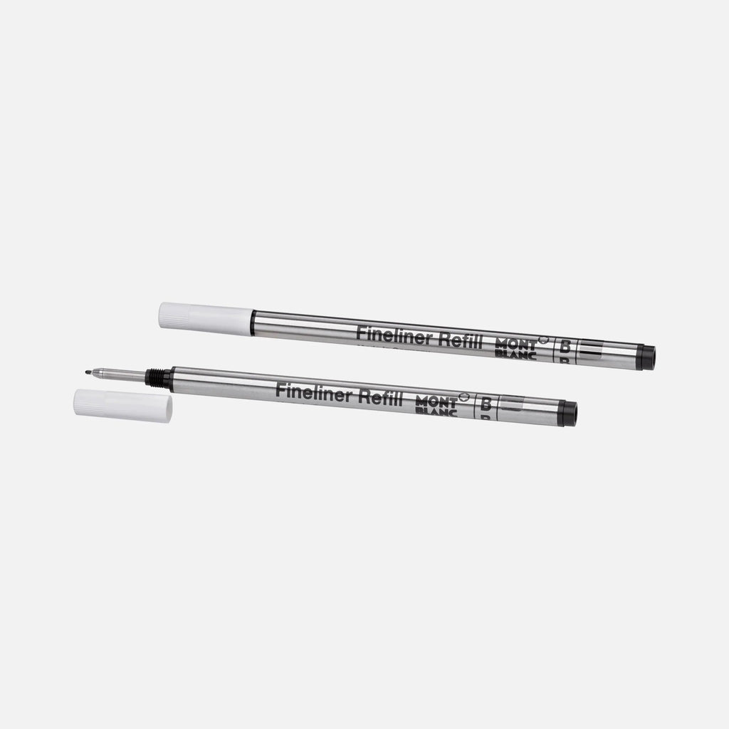 Montblanc 2 refill per fineliner punta B Mystery Black nero 128247