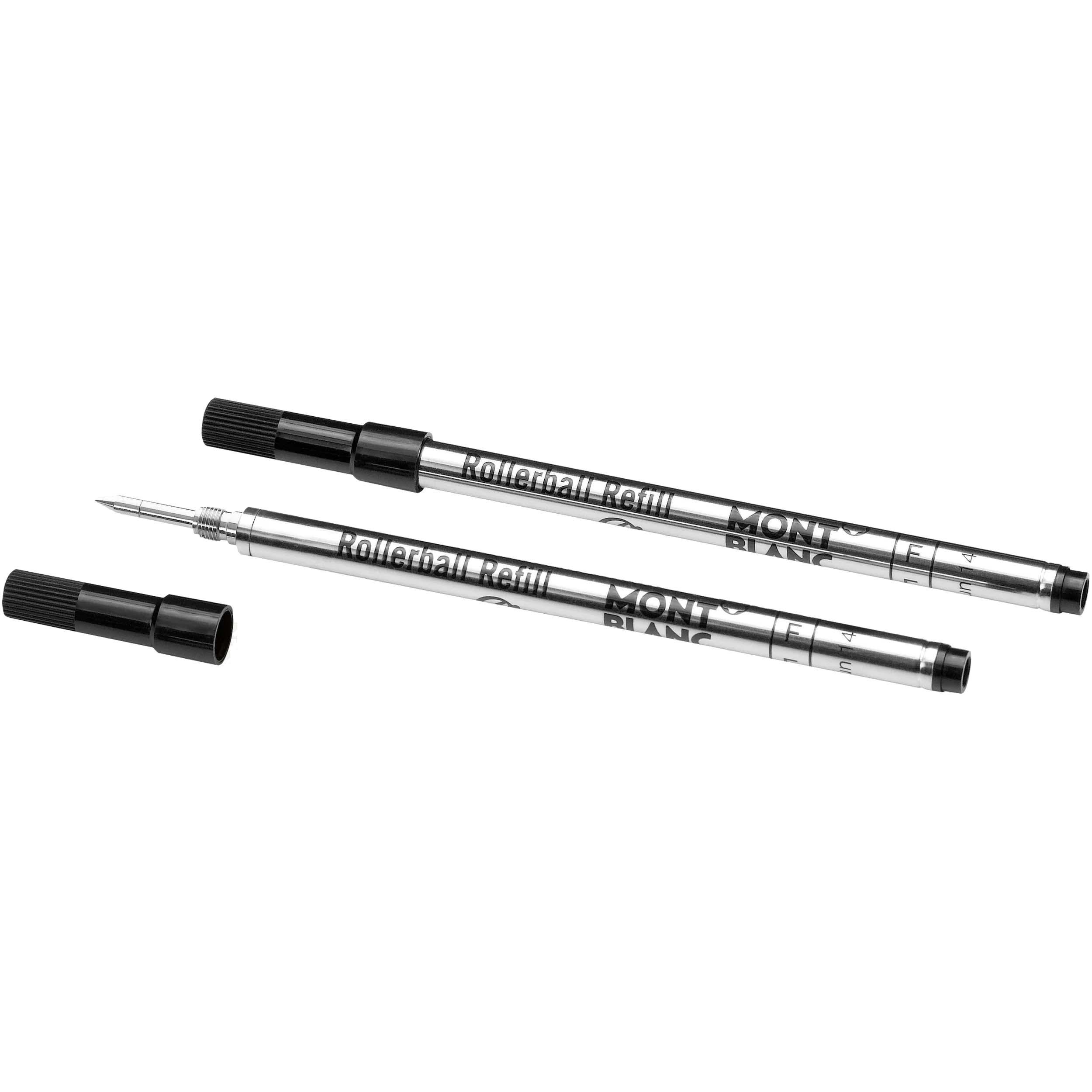 Montblanc 2 refill per roller punta F Mystery Black nero 128230