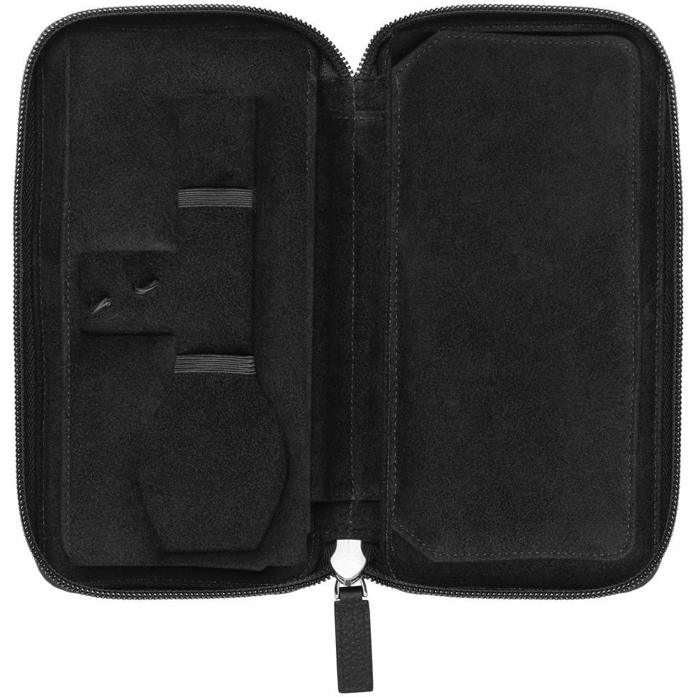 Montblanc astucccio per 2 orologi Meisterstück Soft Grain nero 118740