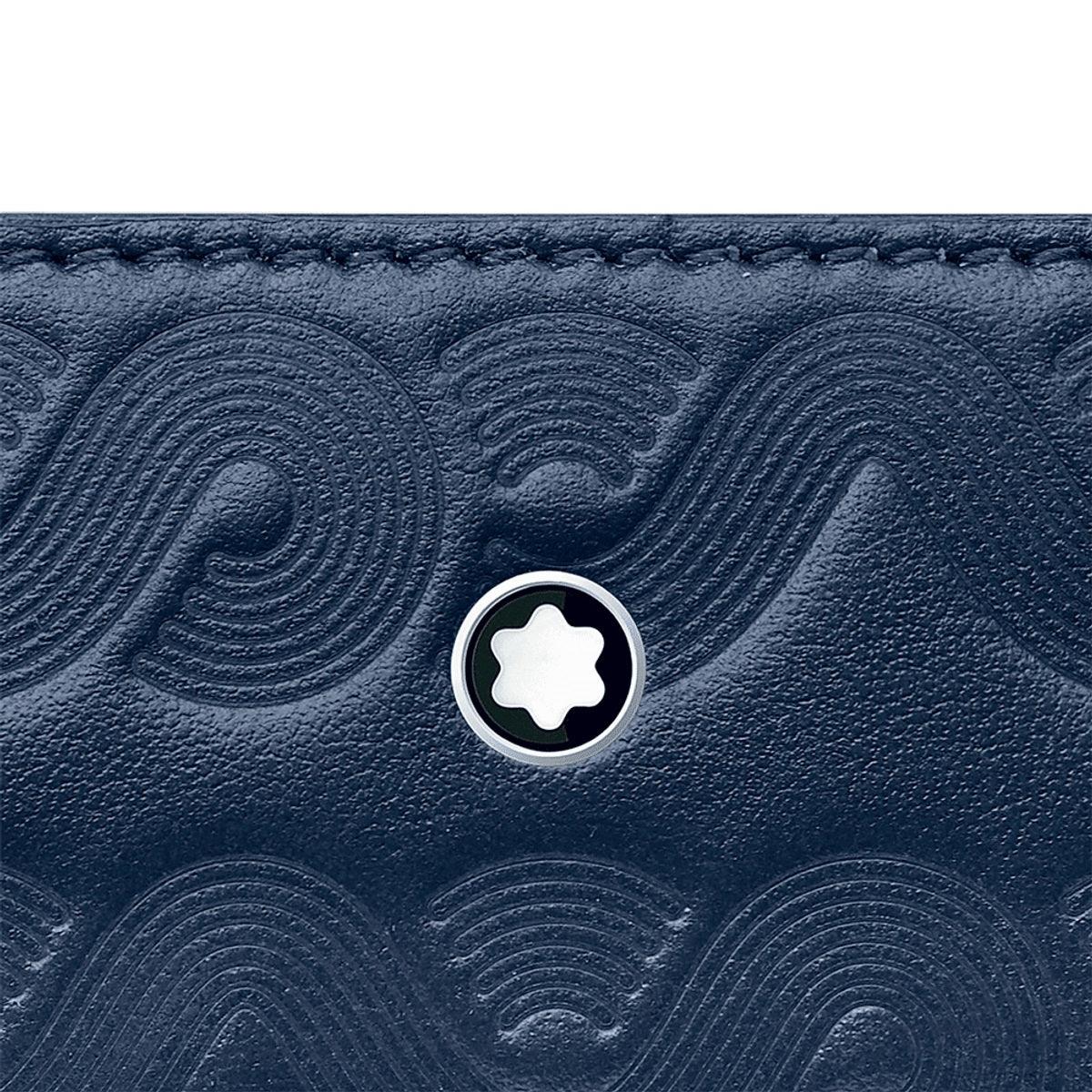 Montblanc astuccio per 1 strumento da scrittura Meisterstück Selection Around the World in 80 Days blu 128635