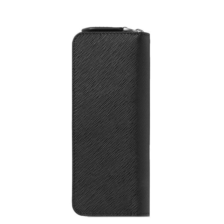 Montblanc astuccio per 2 strumento da scrittura con zip Sartorial nero 198363