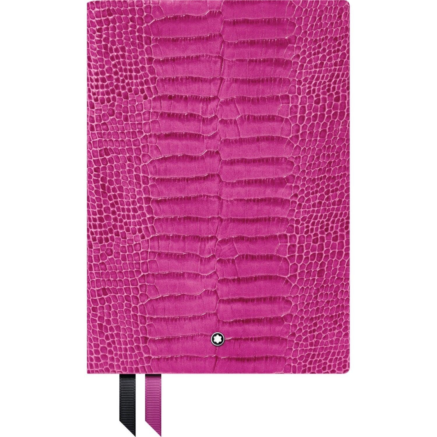 Montblanc blocco note notebook 146 a righe stampa coccodrillo Fucsia cancelleria di lusso 118028