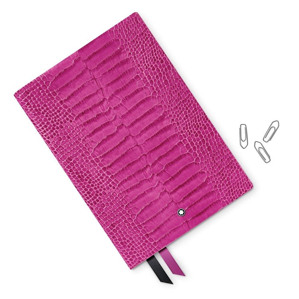 Montblanc blocco note notebook 146 a righe stampa coccodrillo Fucsia cancelleria di lusso 118028