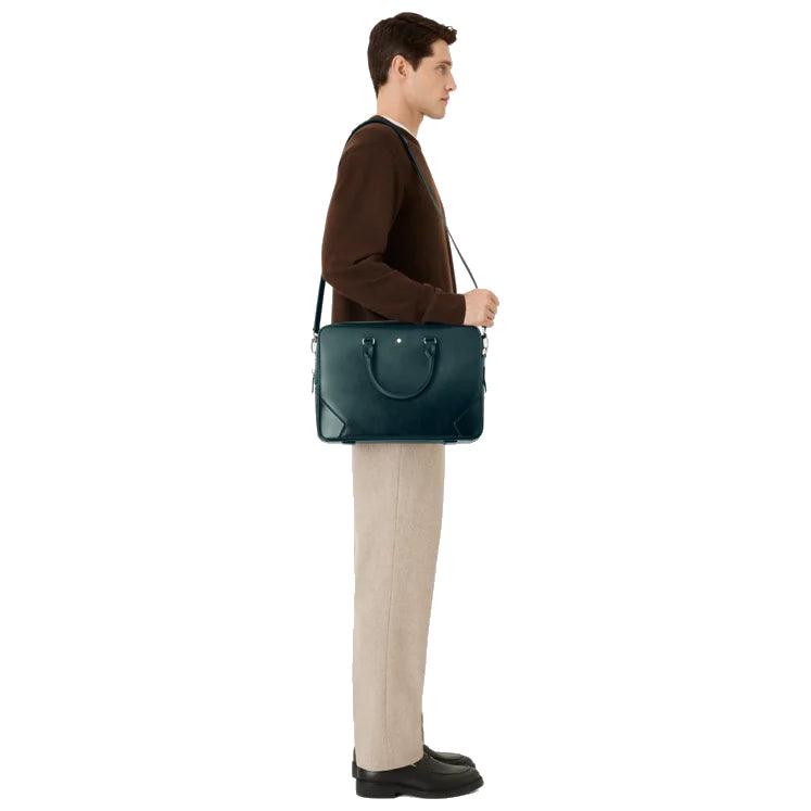 Montblanc borsa portadocumenti Meisterstück verde 198265