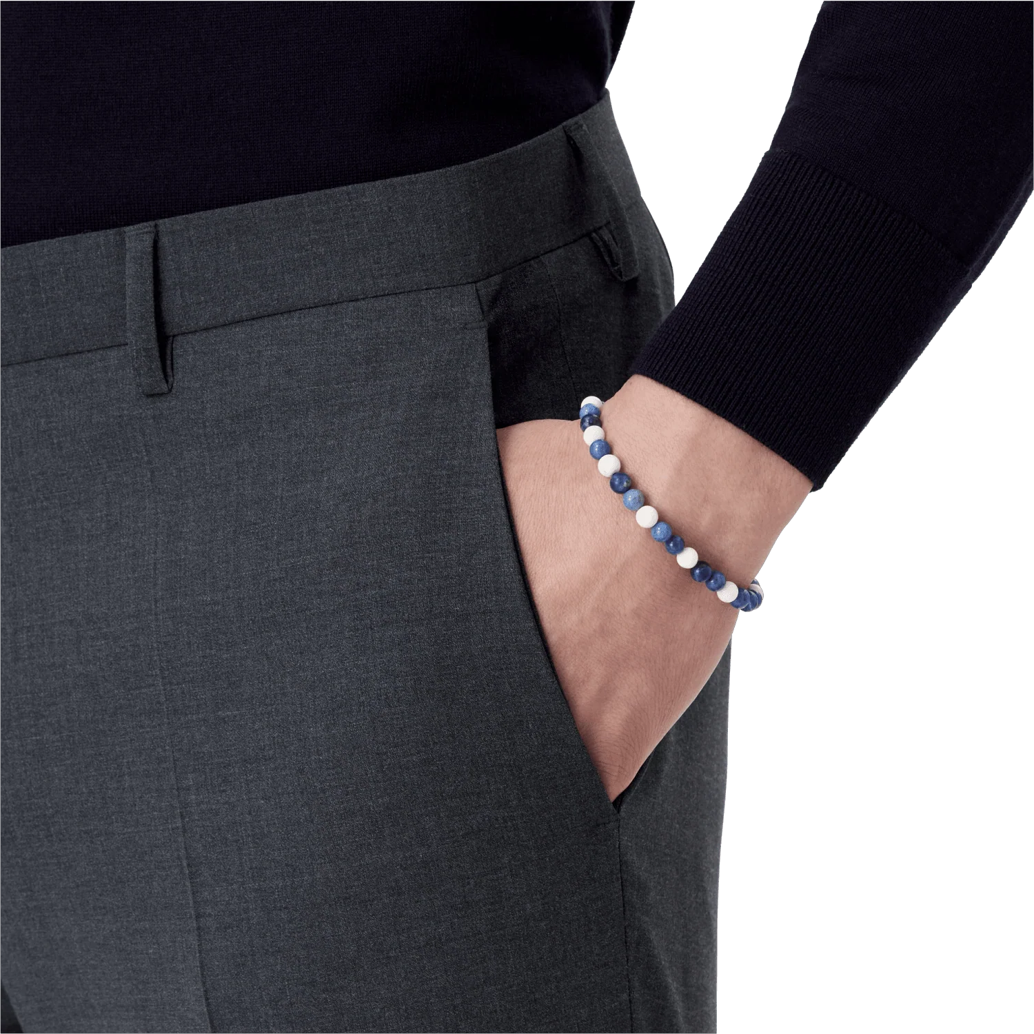 Montblanc bracciale Meisterstück Glacier Beads misura M 12951063