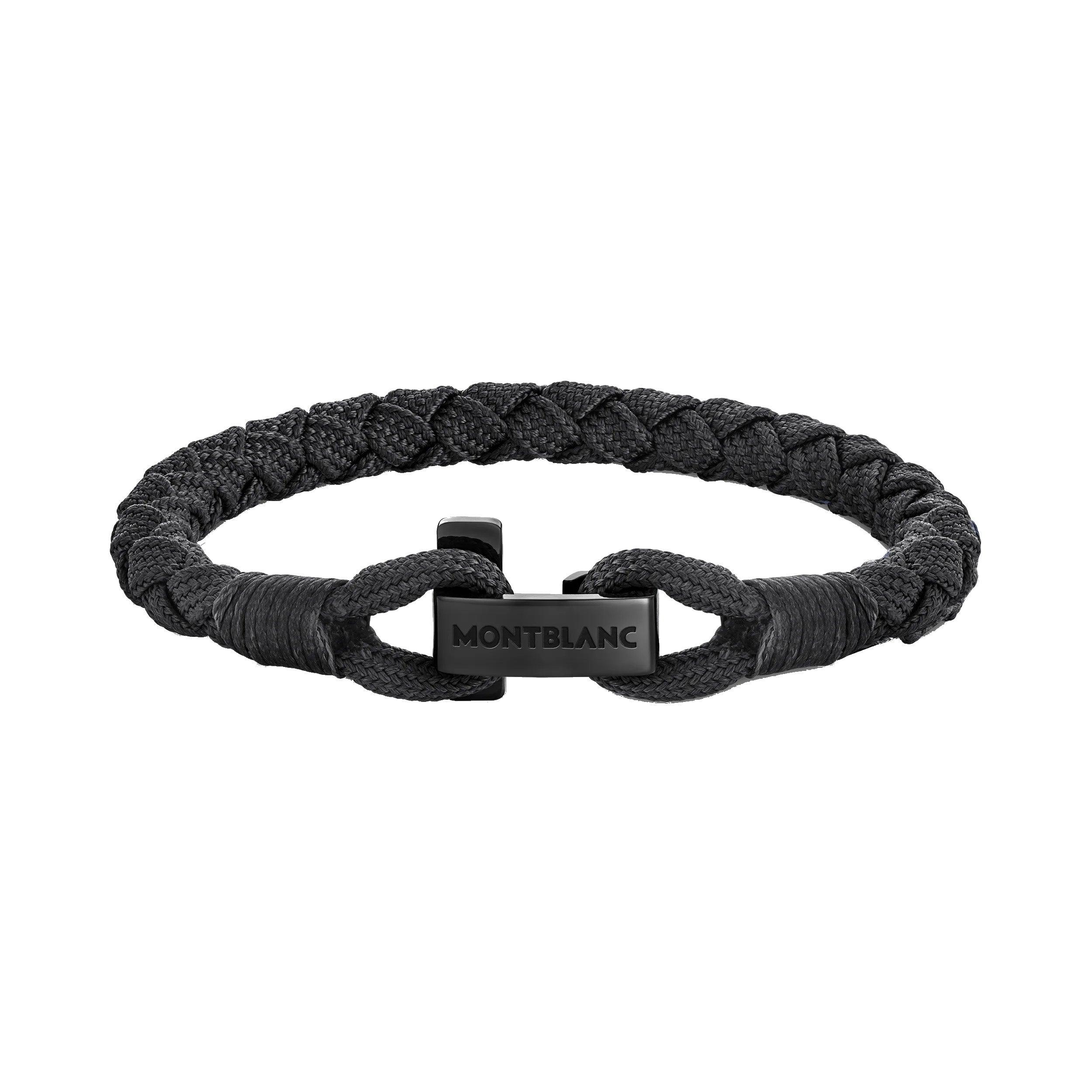 Montblanc bracciale Montblanc con chiusura a T nero misura L 130892 68