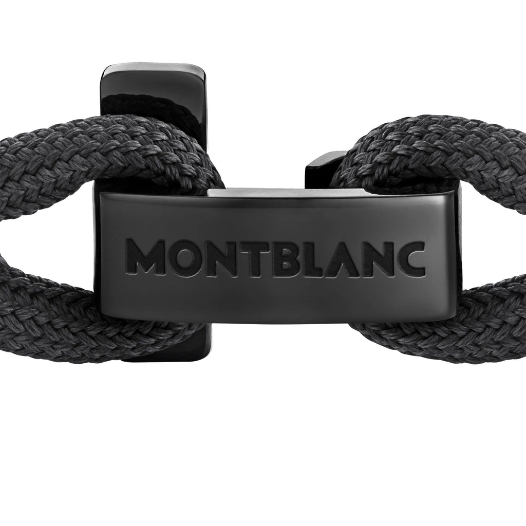 Montblanc bracciale Montblanc con chiusura a T nero misura L 130892 68