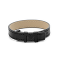 Montblanc bracciale uomo in pelle Montblanc M logo nero 129503