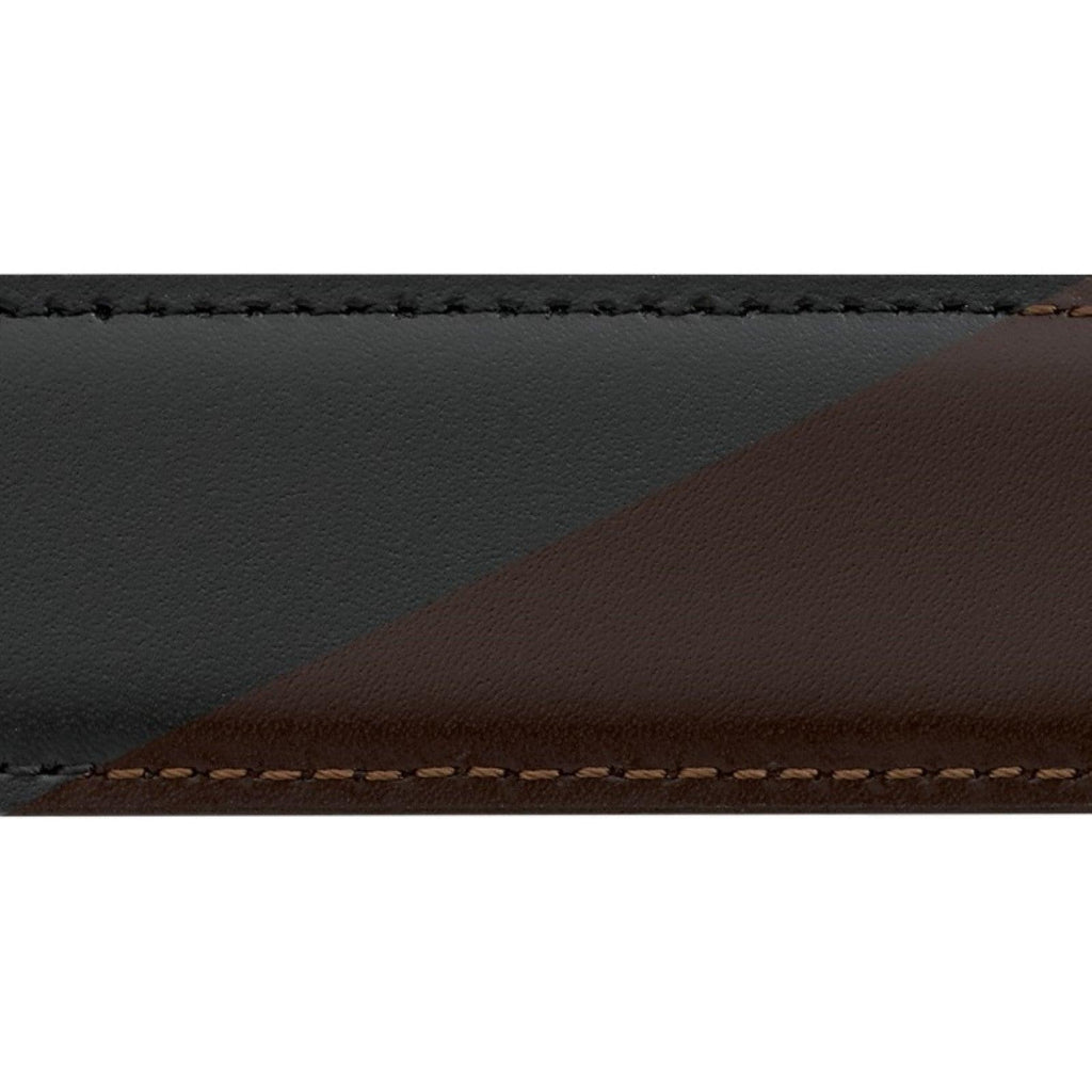 Montblanc cintura 30mm fibbia ferro di cavallo misura regolabile reversibile Meisterstück nero/marrone 112960