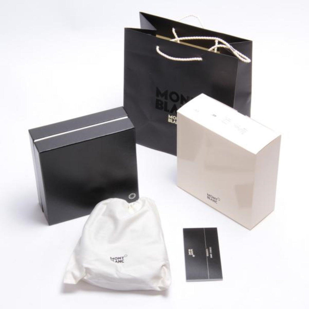 Montblanc cintura 30mm fibbia ferro di cavallo misura regolabile reversibile Meisterstück nero/marrone 112960