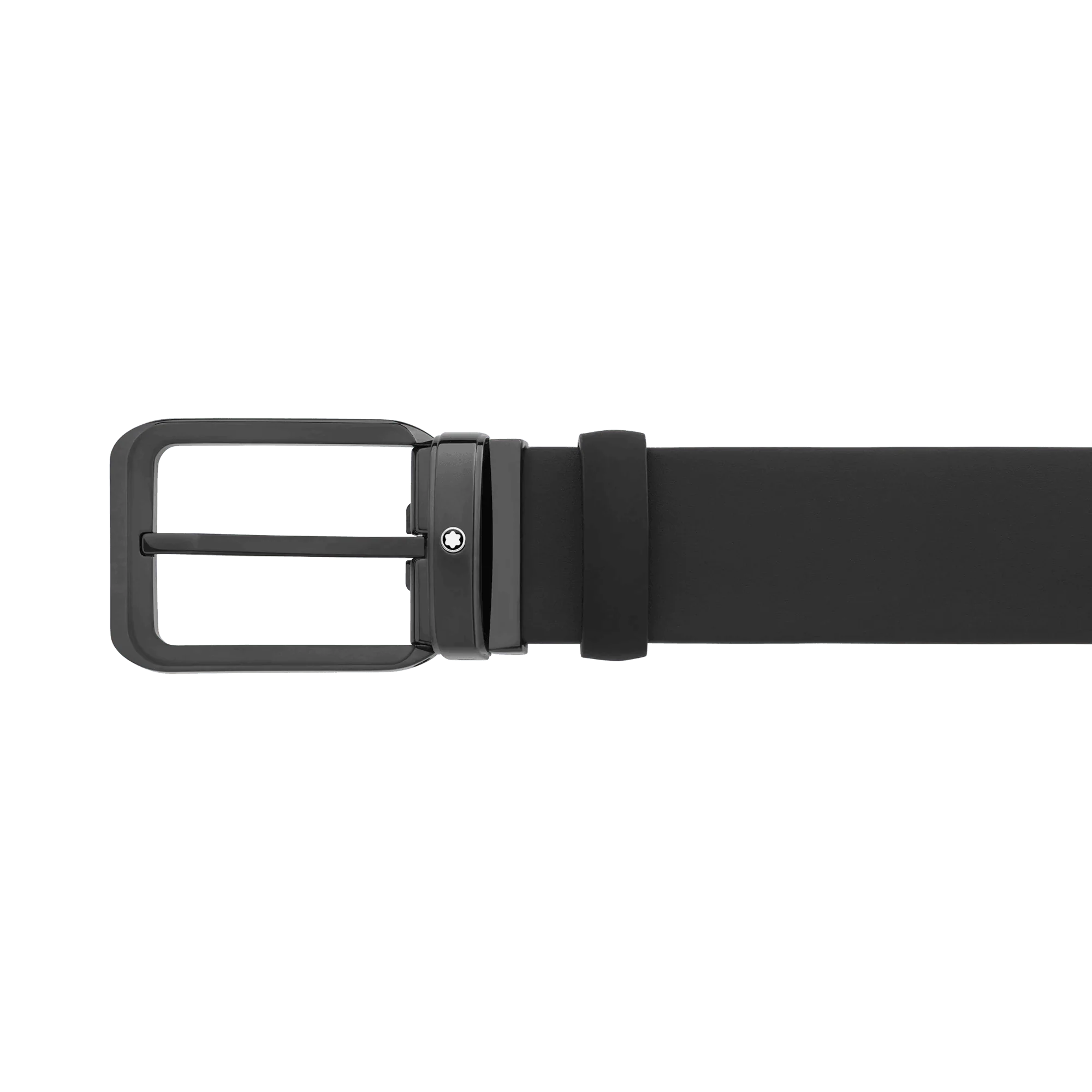 Montblanc cintura 35mm fibbia rettangolare PVD nero reversibile in pelle Extreme 3.0 nero 130587