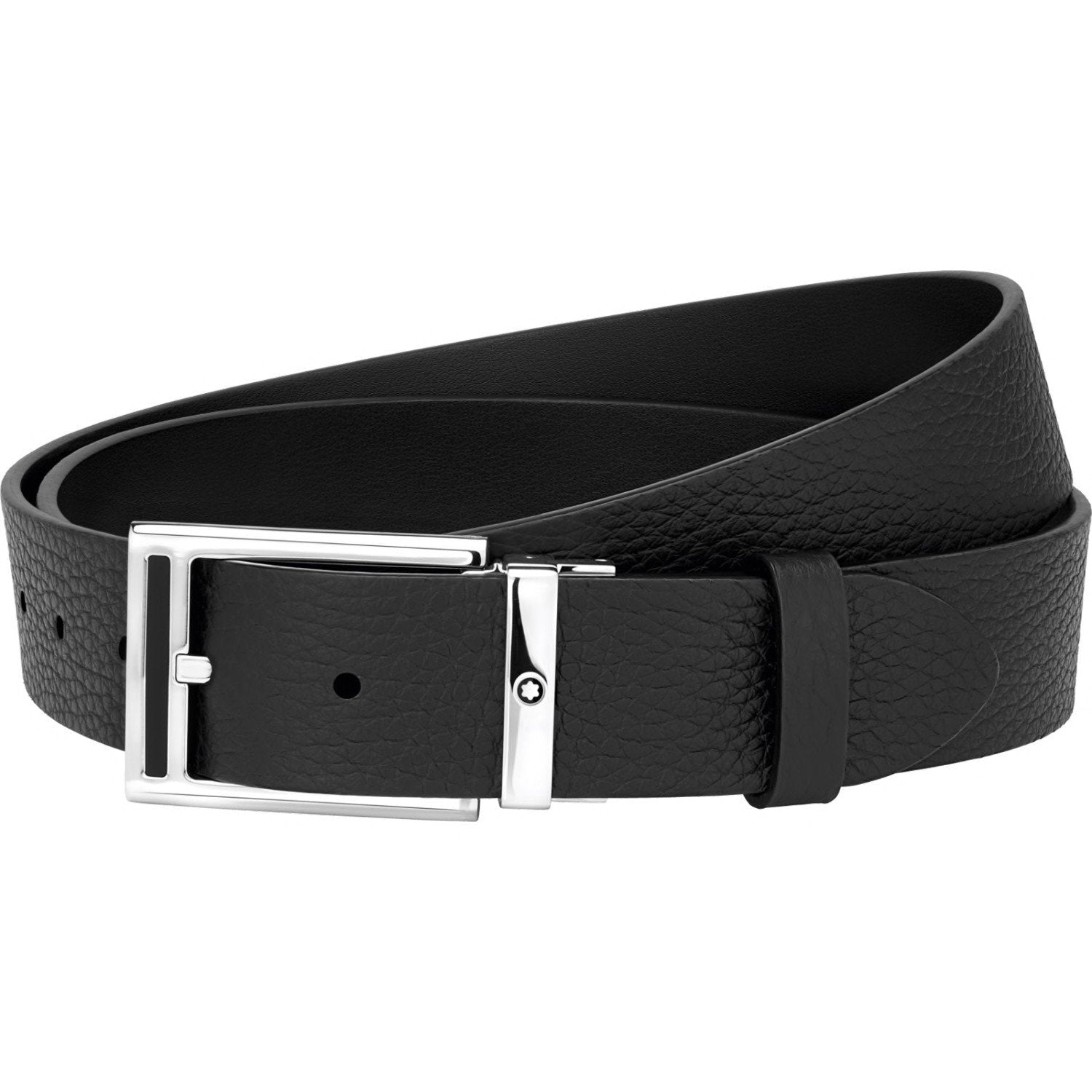 Montblanc cintura casual lunghezza regolabile Soft Grain nero 123906