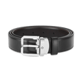 Montblanc cintura reversibile in pelle nero/testa di moro da 35mm con fibbia ardiglione 132873
