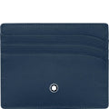Montblanc custodia porta carte di credito a 6 scomparti Meisterstück blu navy 114557