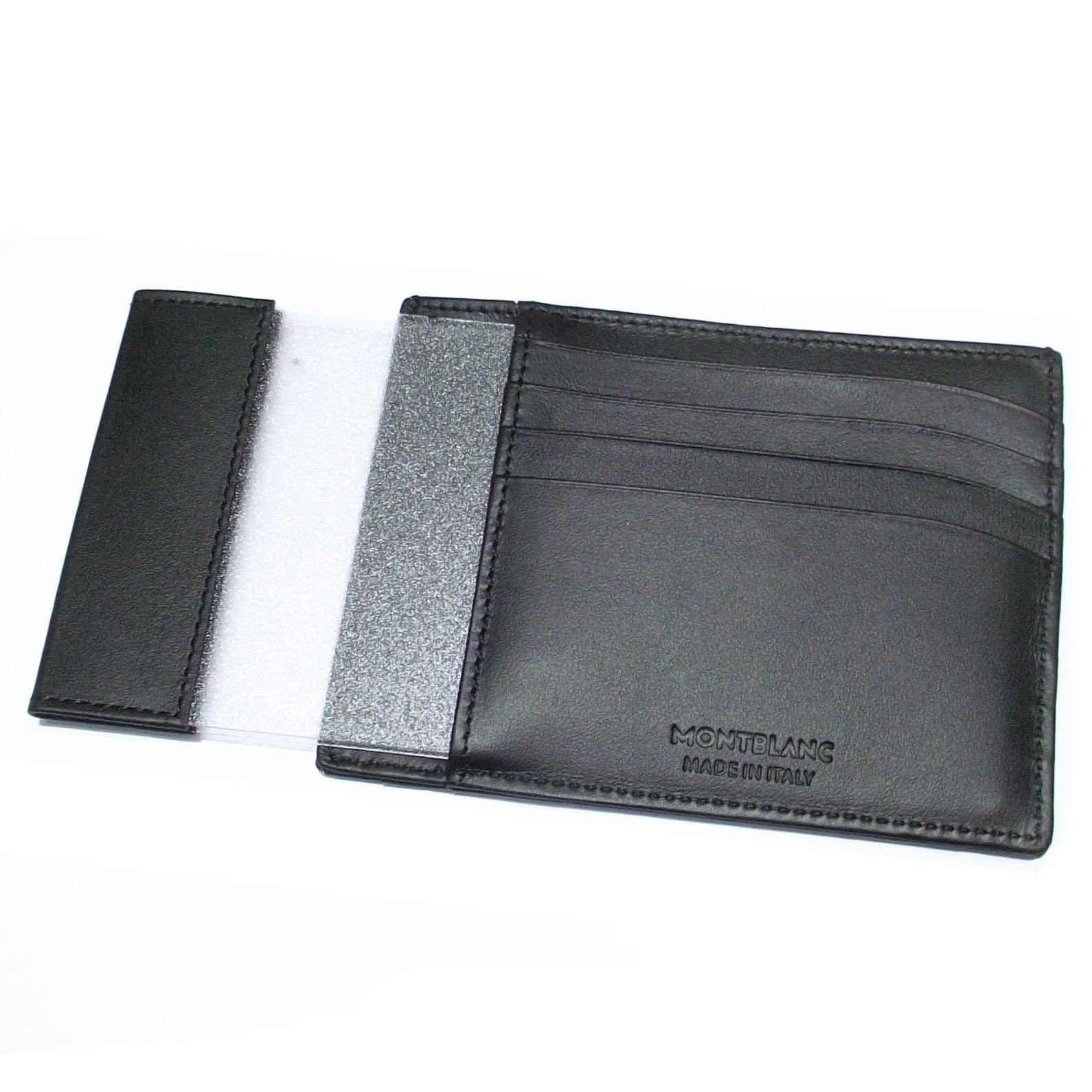 Montblanc custodia tascabile 4 scomparti con portadocumento Montblanc Soft Grain 129352