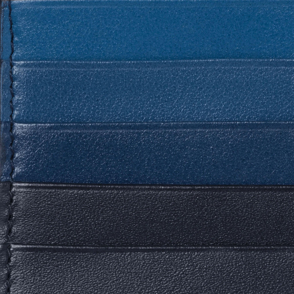 Montblanc custodia tascabile Meisterstück 5 scomparti con cerniera blu navy a gradazione 126217