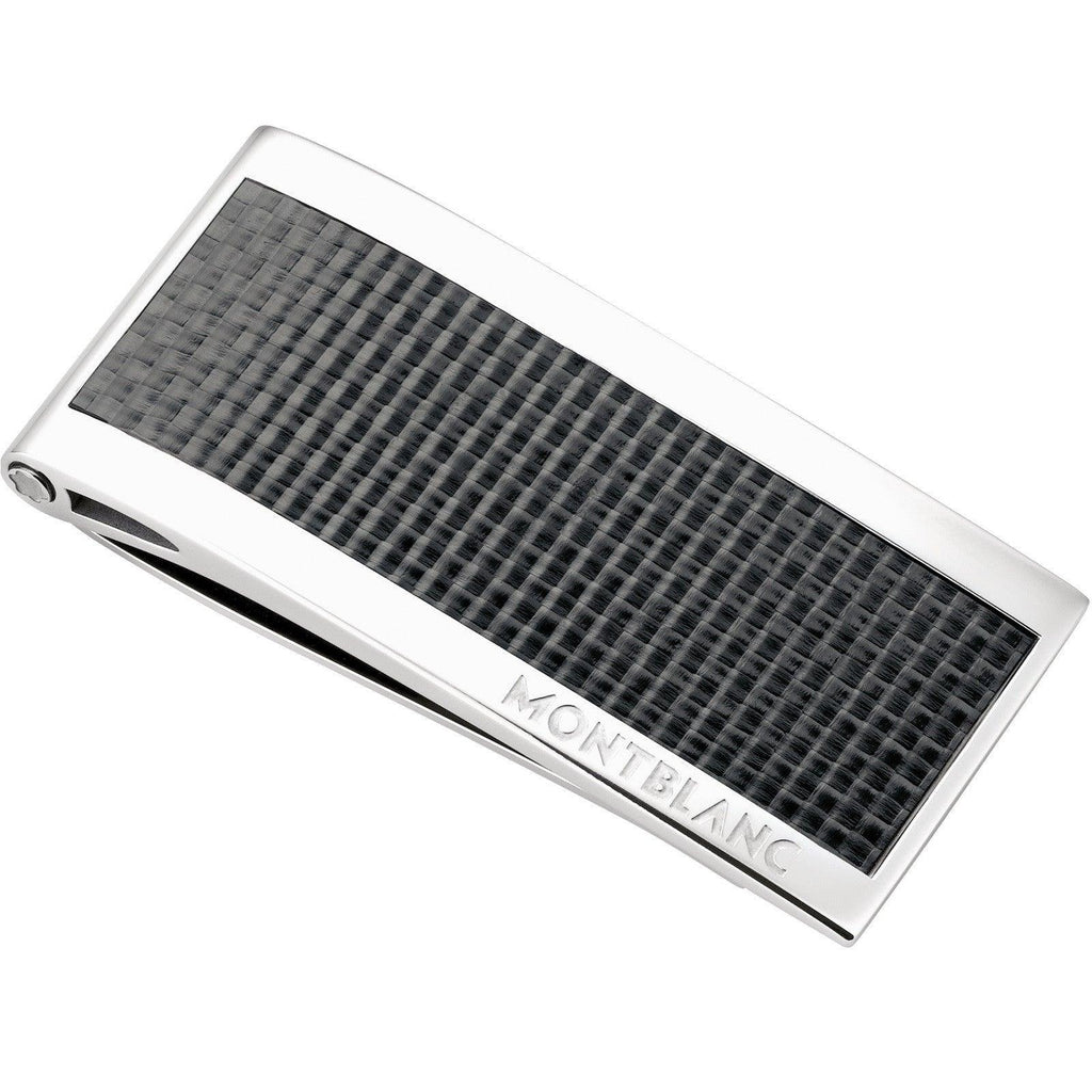 Montblanc fermasoldi in acciaio con inserto in carbonio 104731