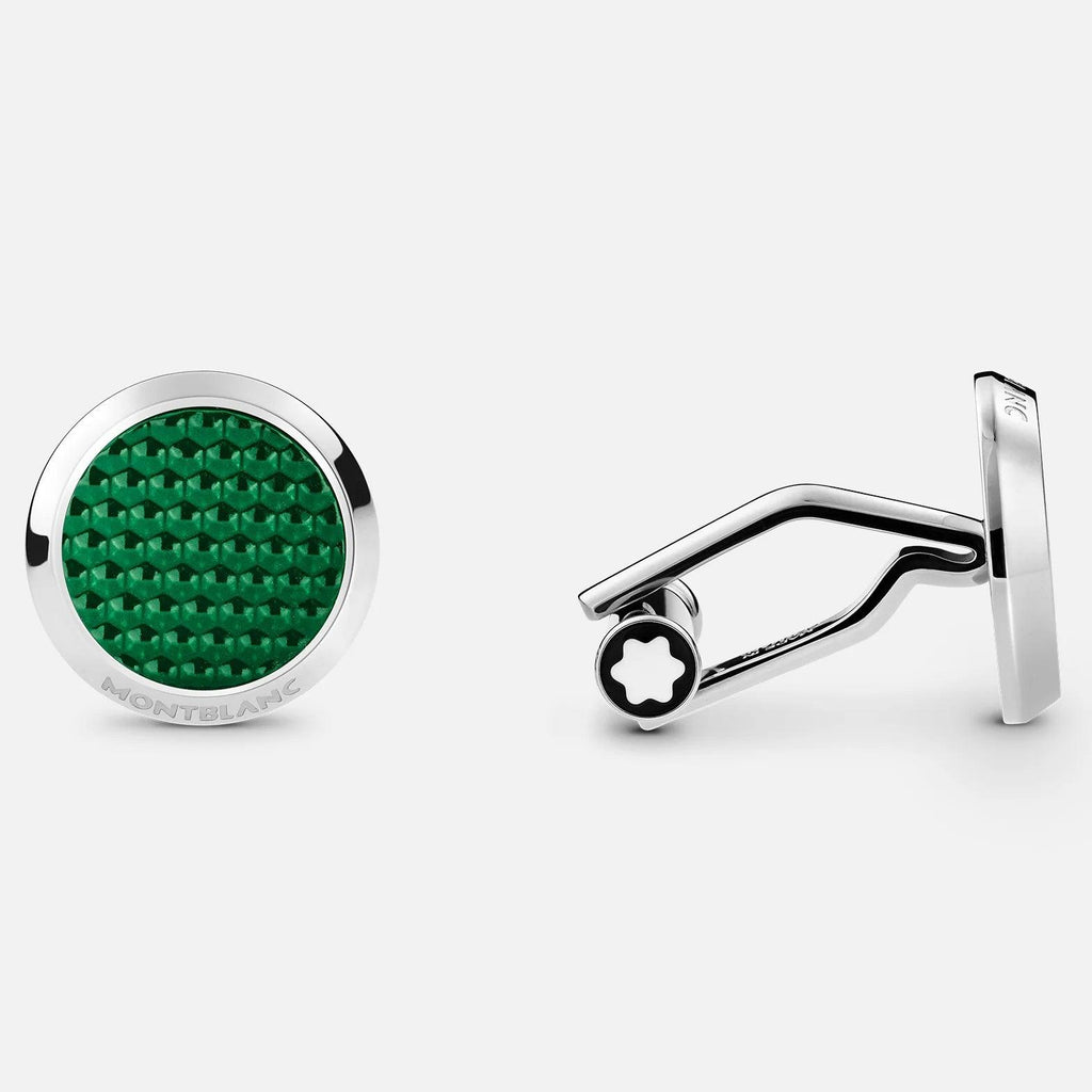Montblanc gemelli Meisterstück verdi acciaio 129831