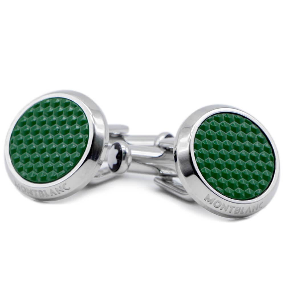 Montblanc gemelli Meisterstück verdi acciaio 129831