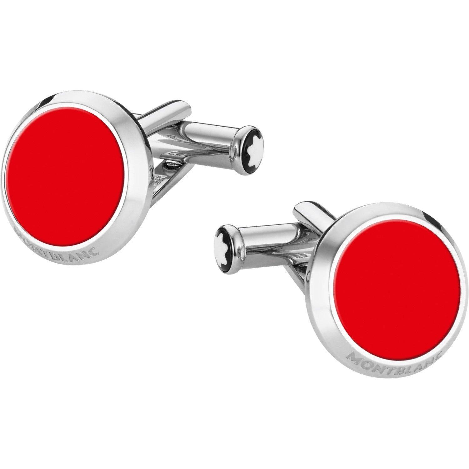 Montblanc gemelli rossi acciaio (PRODUCT) RED 118880
