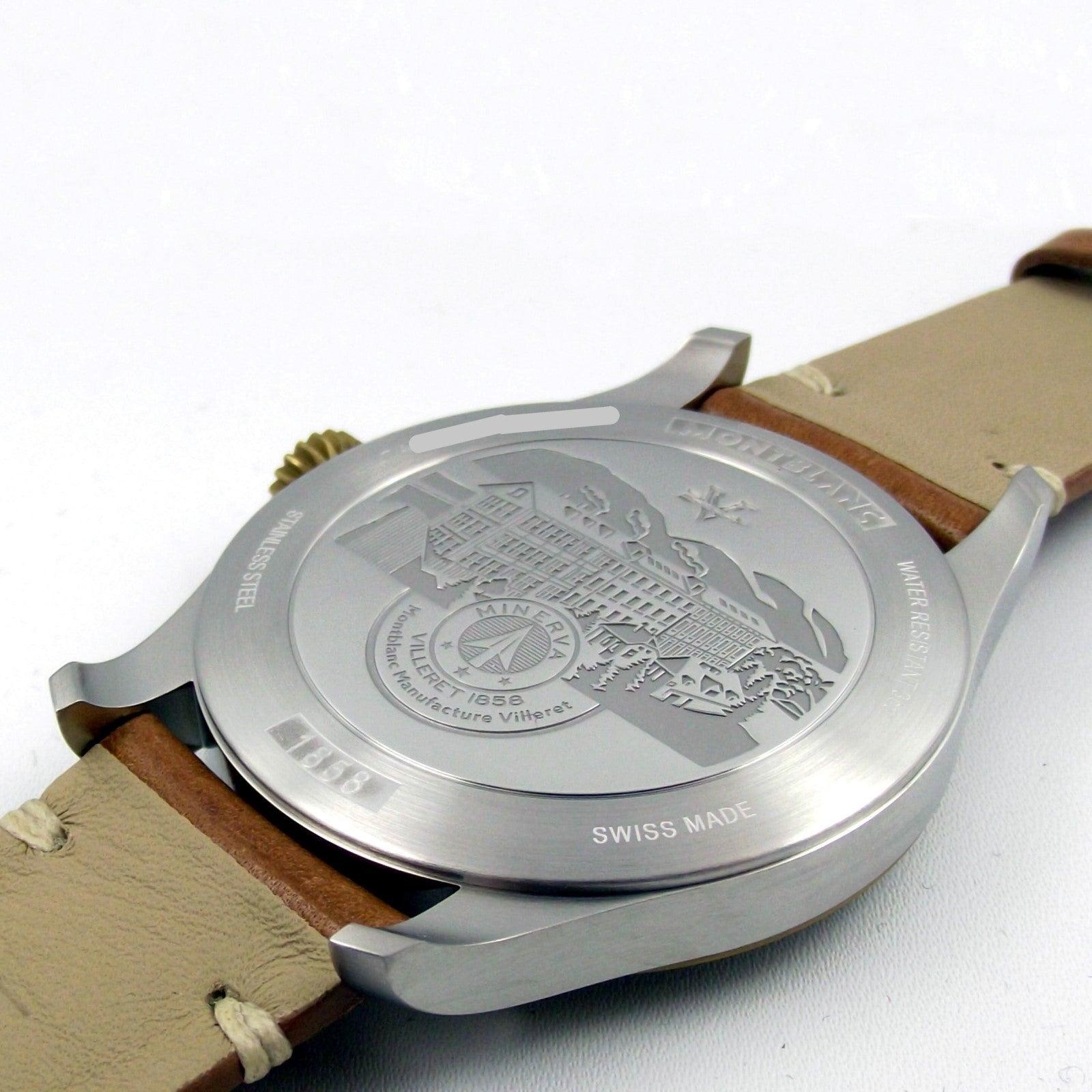 Montblanc orologio 1858 Automatic Dual Time 44mm nero automatico acciaio e bronzo 116479