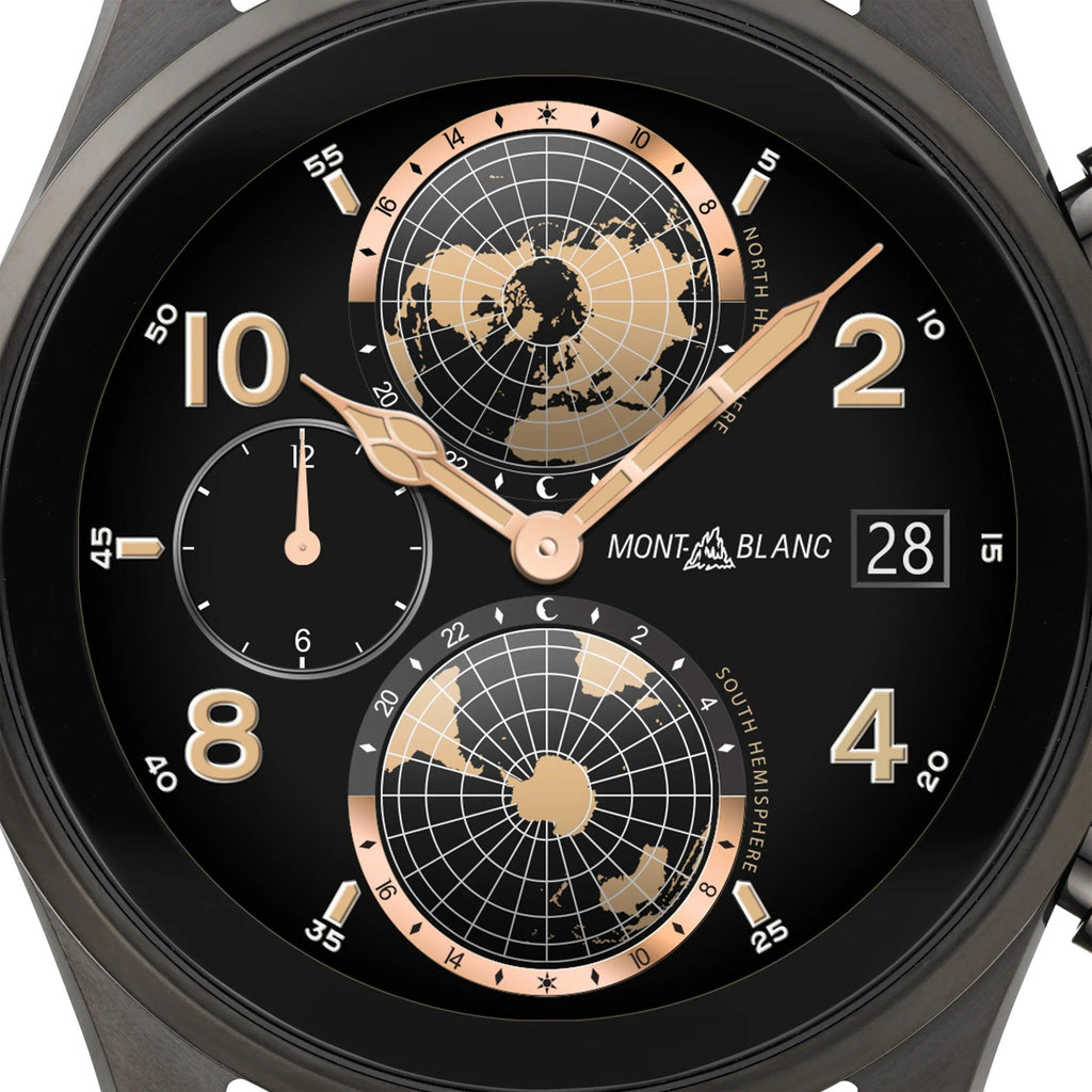 Montblanc orologio smartwatch Summit 3 42mm titanio e cinturino in caucciù 129267