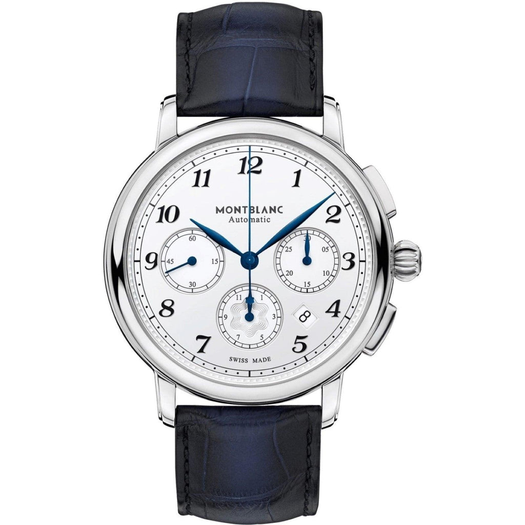 Montblanc orologio Star Legacy Chronograph 42mm argento automatico acciaio 118514