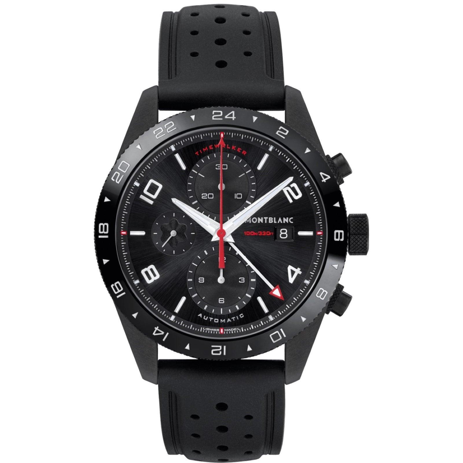 Montblanc orologio Timewalker Chronograph UTC automatico acciaio finitura PVD nero 116101