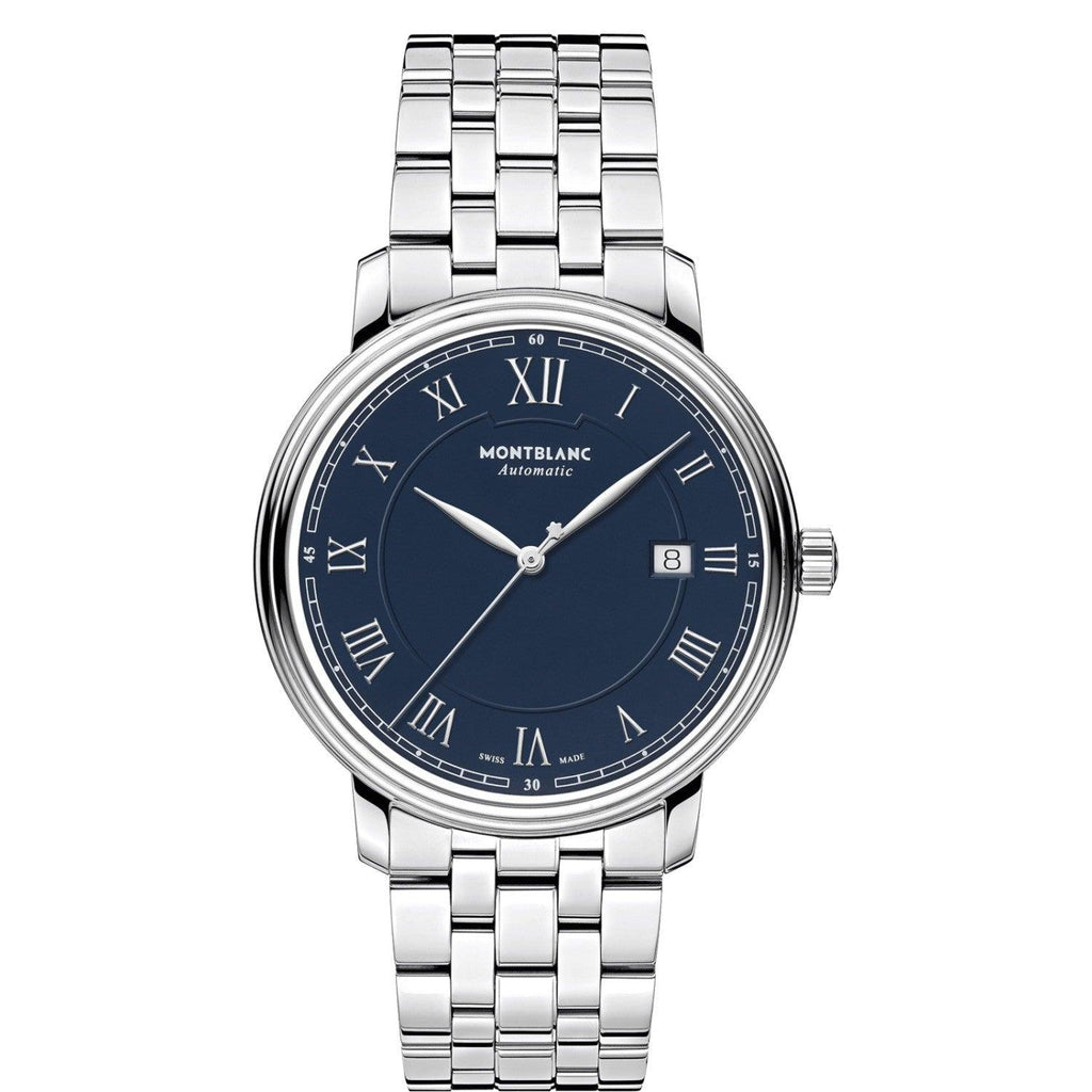 Montblanc orologio Tradition Date Automatic 40mm blu automatico acciaio 117830