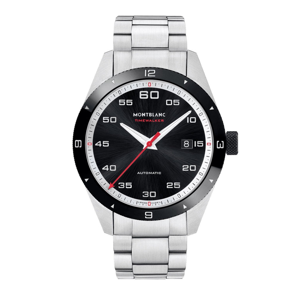 Montblanc orologio uomo TimeWalker Automatic Date nero 41mm acciaio ghiera ceramica 116060