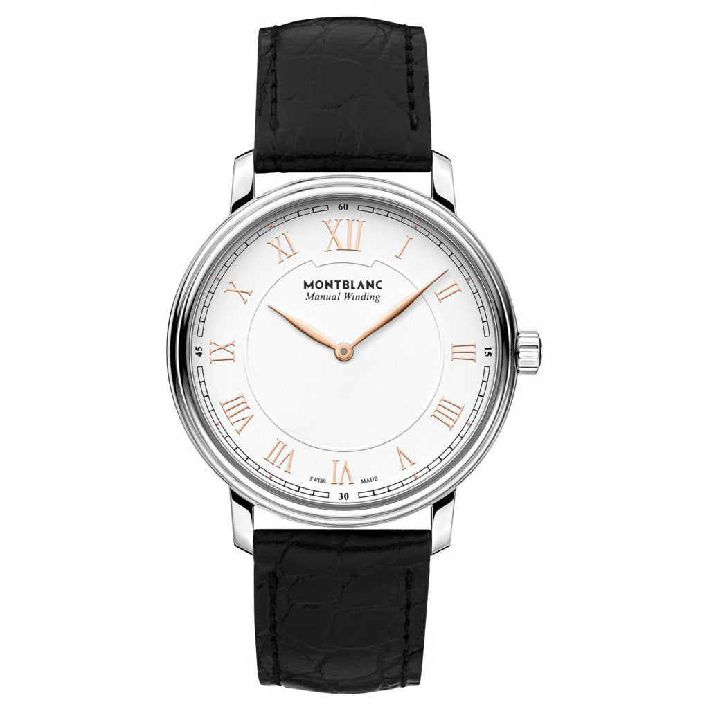 Montblanc orologio uomo Tradition Manual Winding 40mm cinturino pelle nero 119962