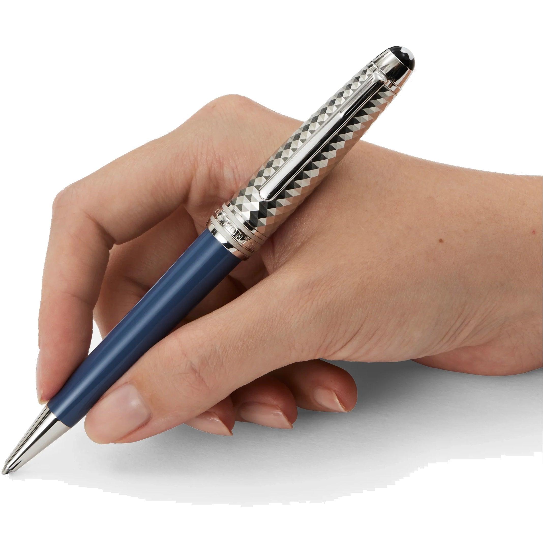 Montblanc penna a sfera Meisterstück Glacier Doué blu 129405