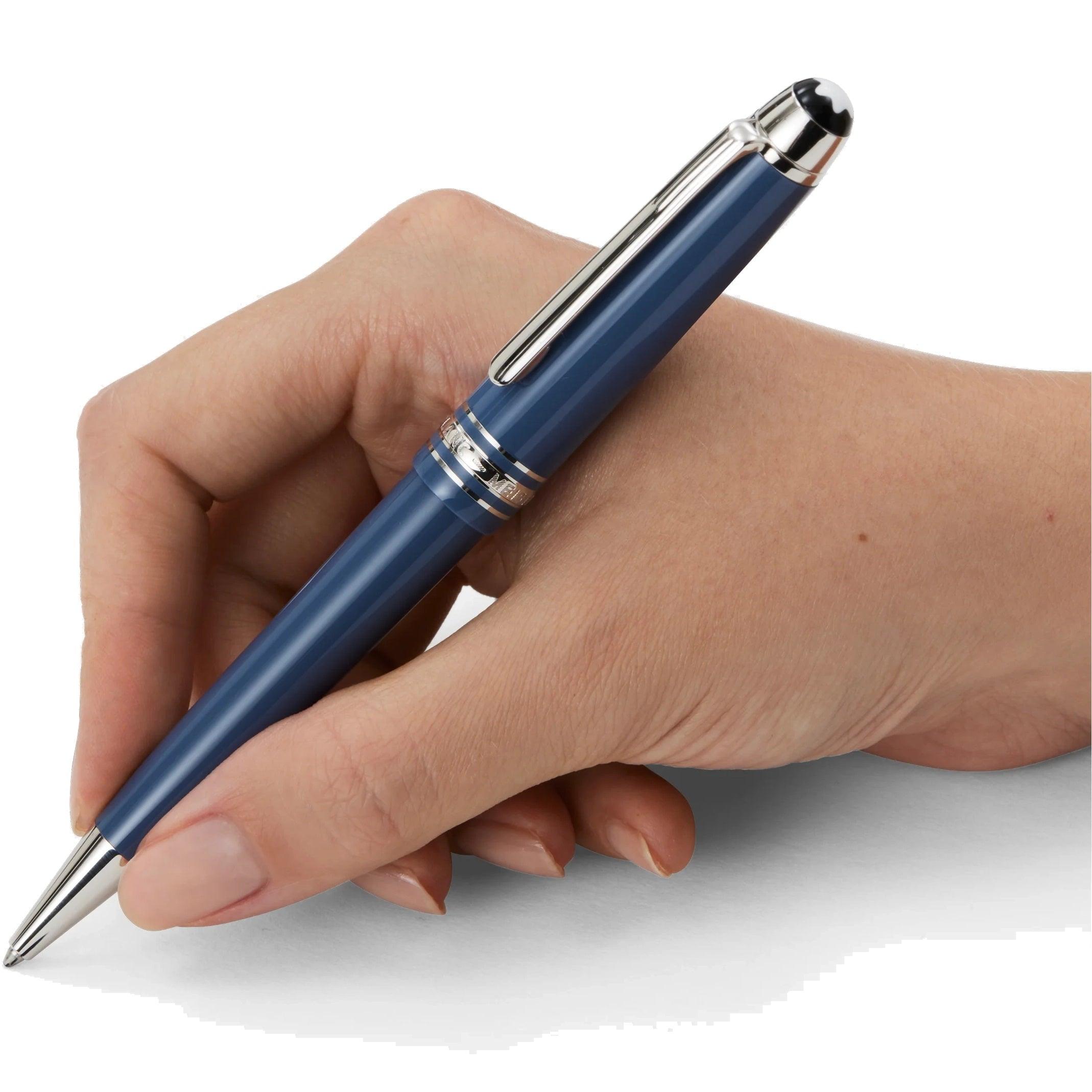 Montblanc penna a sfera Meisterstück Glacier Midsize blu 129395