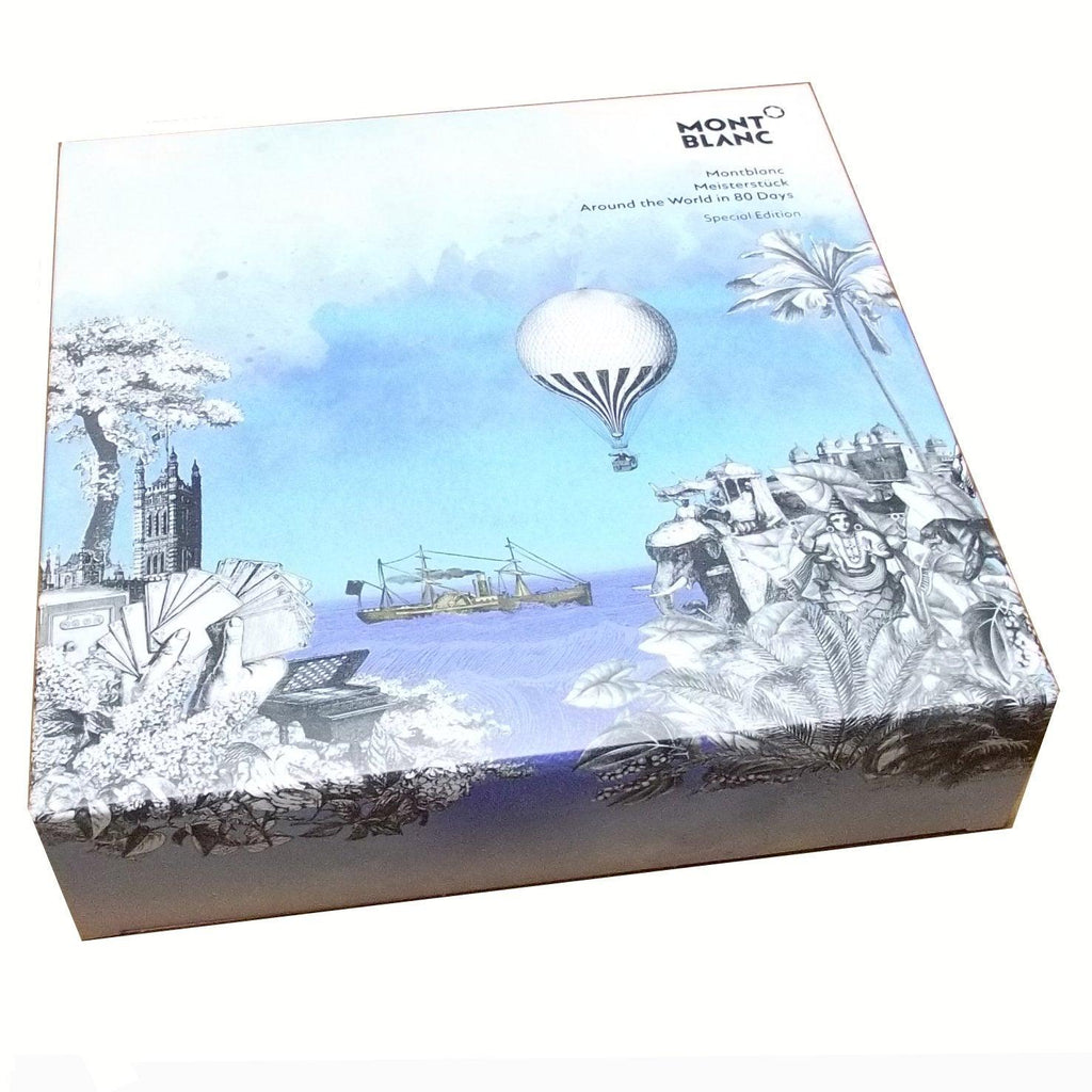 Montblanc penna a sfera Solitaire media Meisterstück Around the World in 80 Days blu 126355