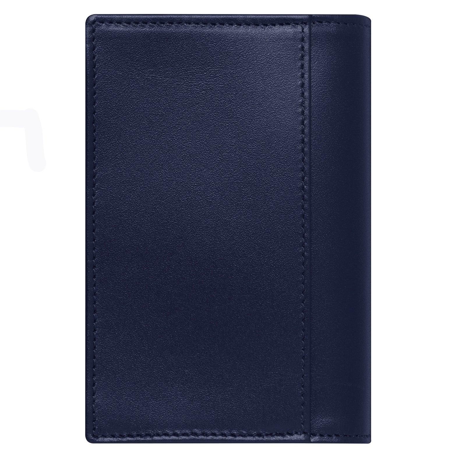 Montblanc porta biglietti da visita con soffietto Meisterstück blu 126211