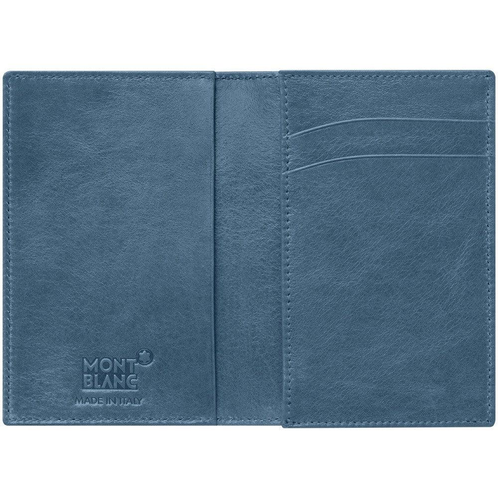 Montblanc porta biglietti da visita Meisterstuck nero azzurro 118305