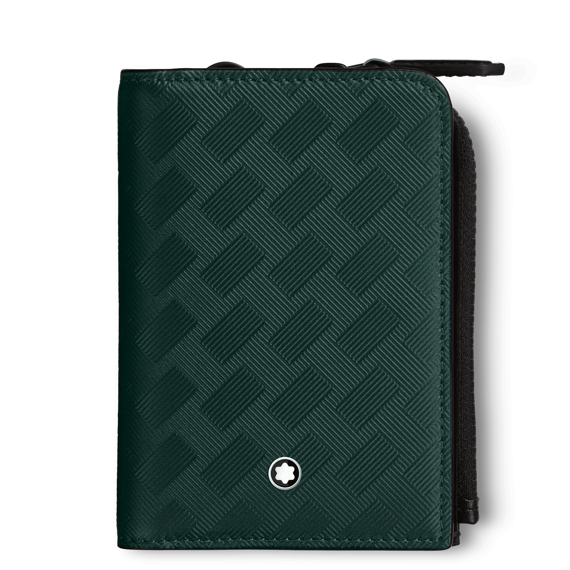 Montblanc porta carte di credito 3 scomparti con cerniera Montblanc Extreme 3.0 verde 130461