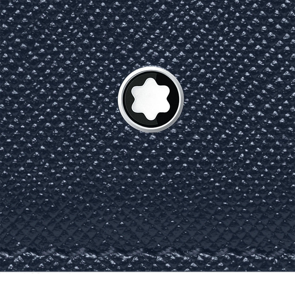 Montblanc porta carte di credito tascabile 4 scomparti con portadocumento Montblanc Sartorial blu 128594