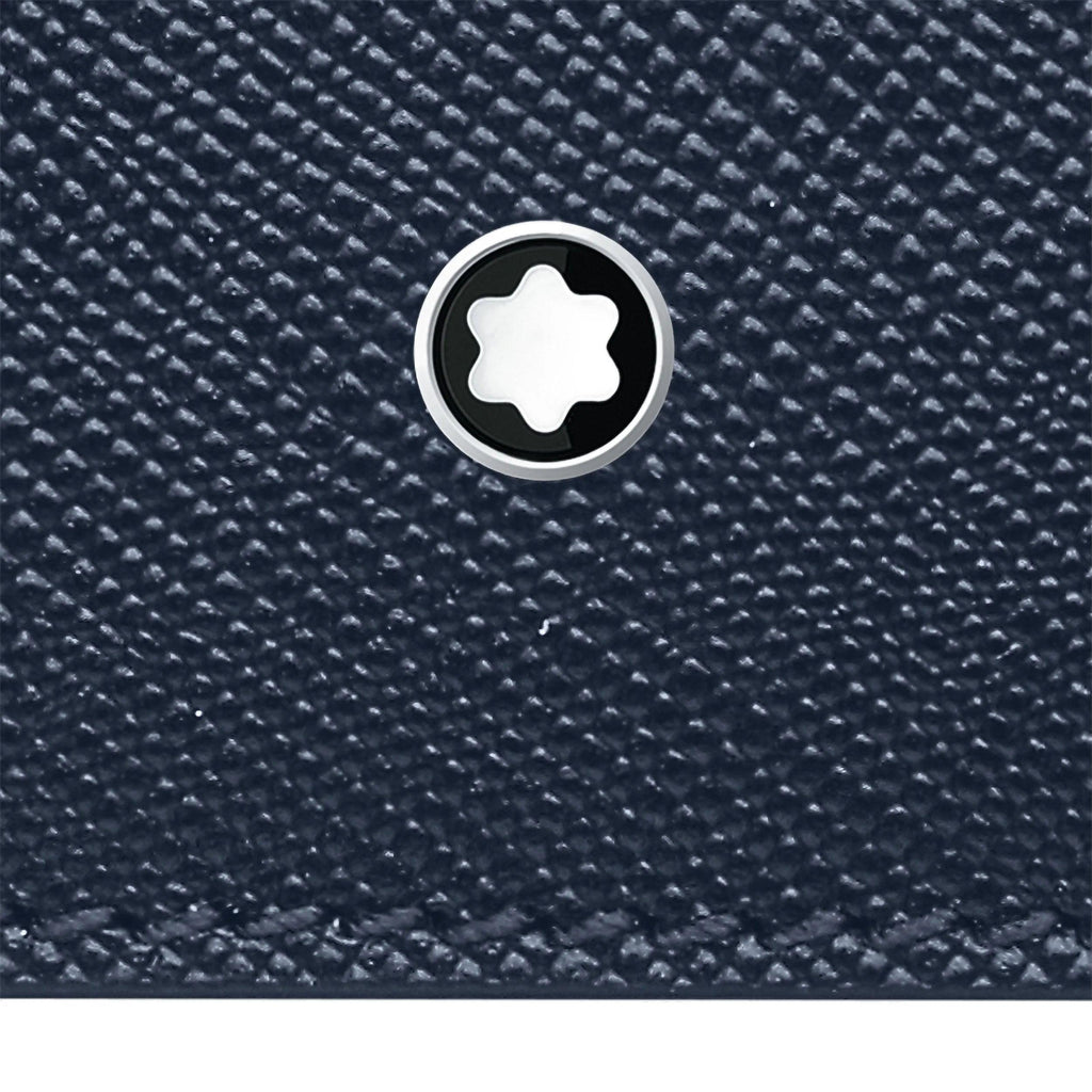 Montblanc porta carte di credito tascabile 5 scomparti Montblanc Sartorial blu 128596