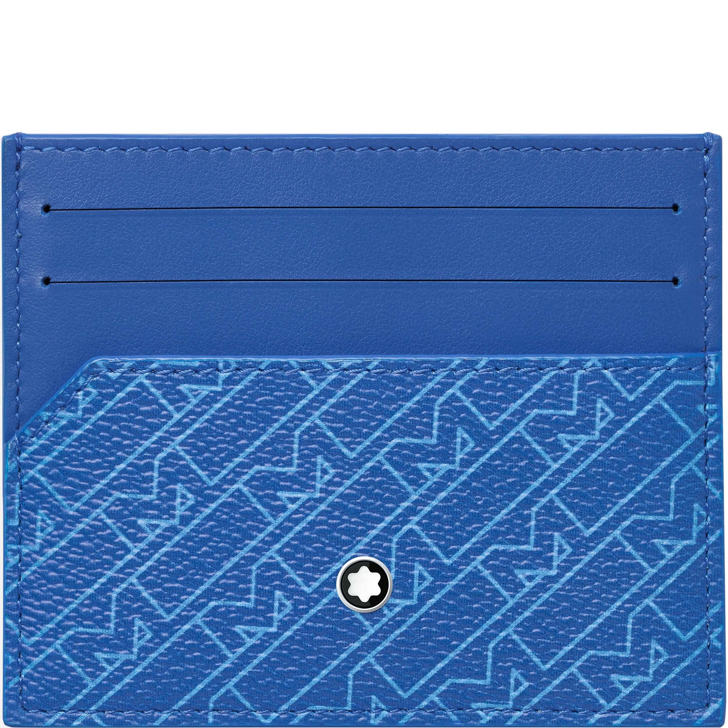 Montblanc porta carte di credito tascabile 6 scomparti Montblanc M_Gram 4810 azzurro 128633