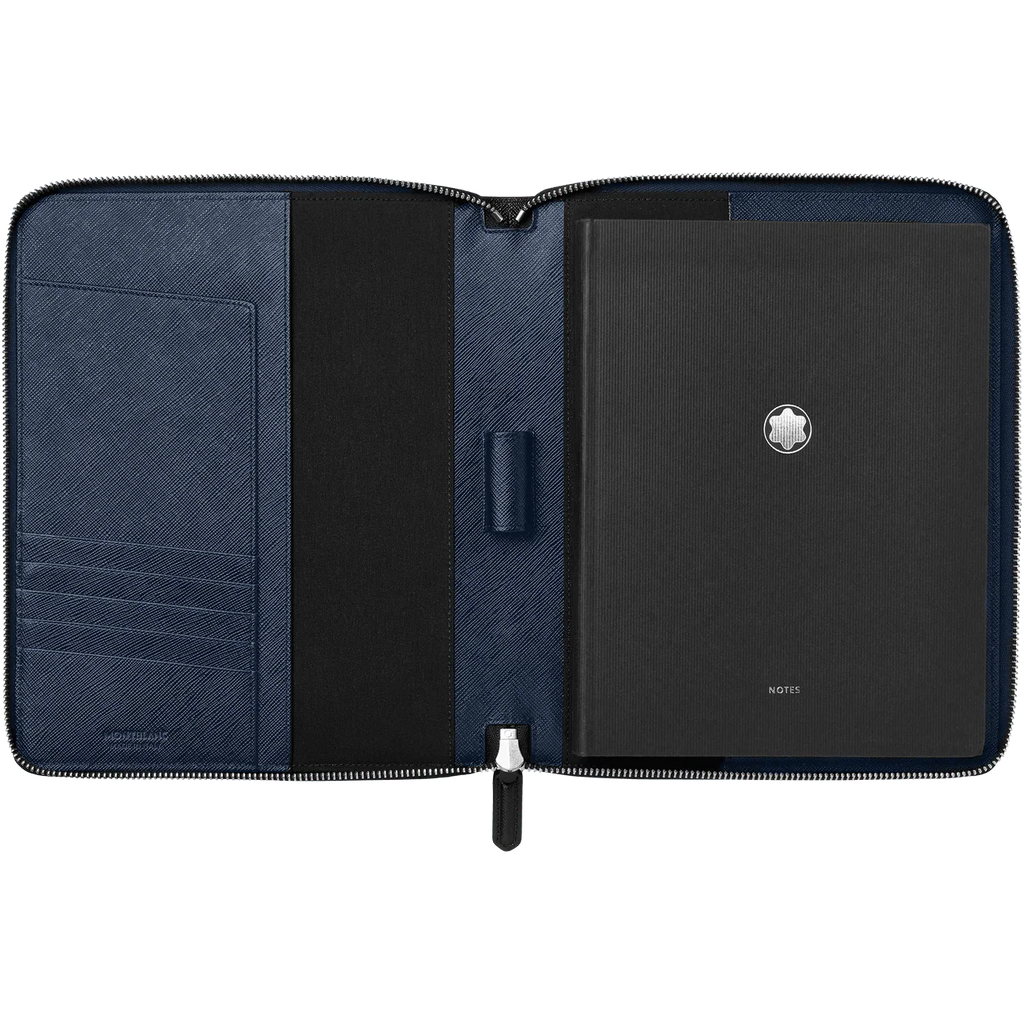 Montblanc portablocco grande con cerniera Montblanc Sartorial blu 128663