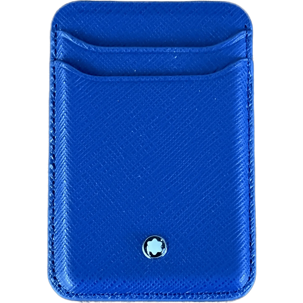 Montblanc portacarte 2 scomparti per iPhone con Apple MagSafe Sartorial blu 130815