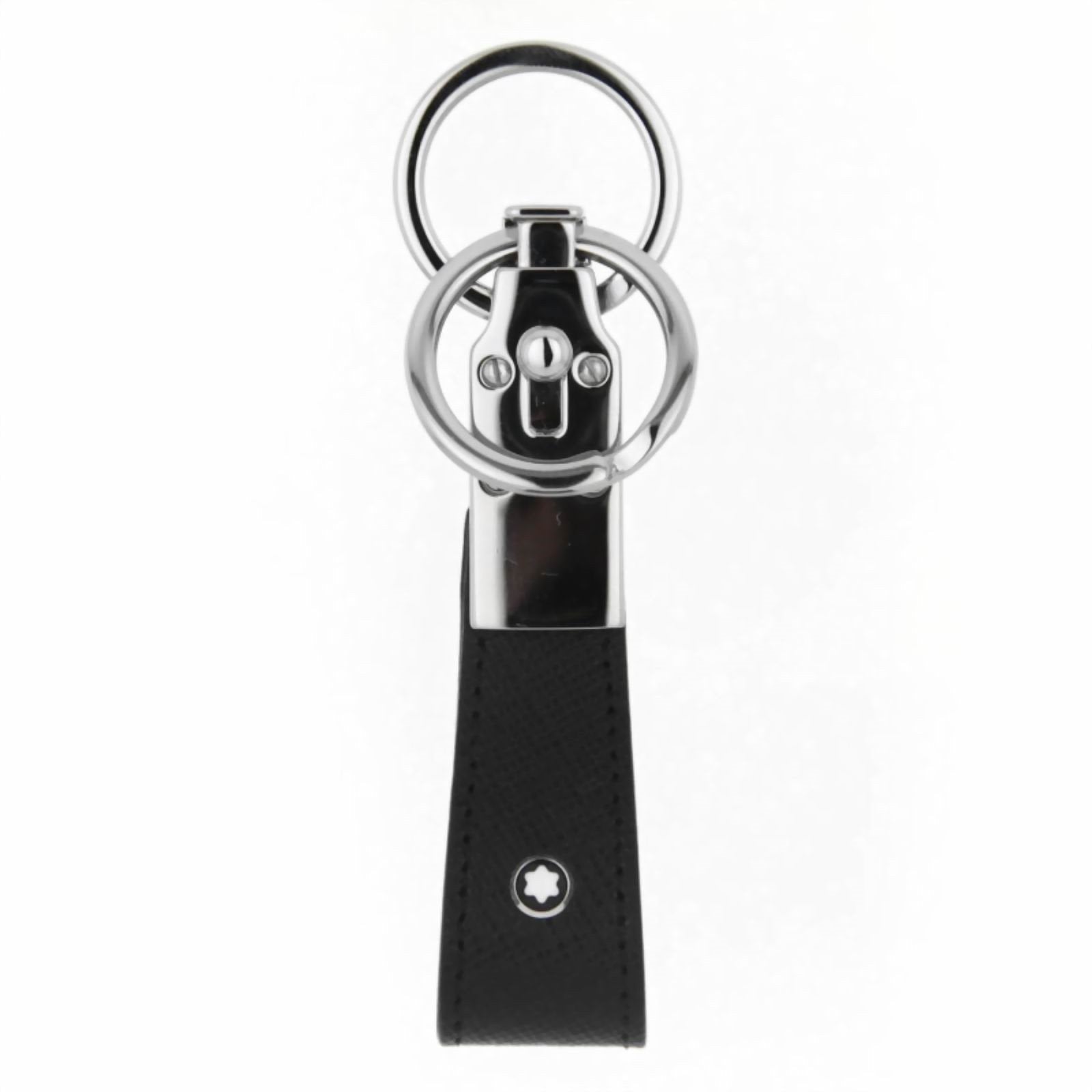 Montblanc portachiavi con passante e 2 anelli Sartorial nero 114627