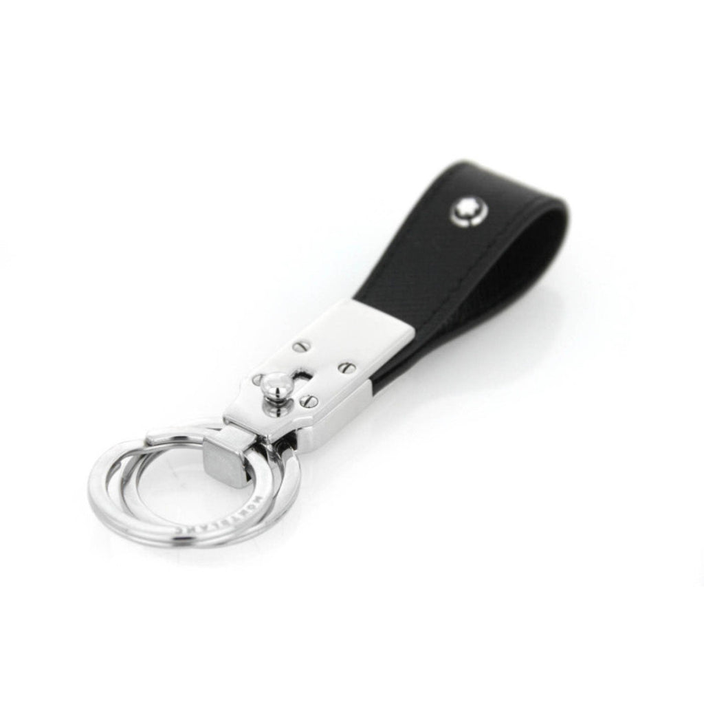 Montblanc portachiavi con passante e 2 anelli Sartorial nero 114627