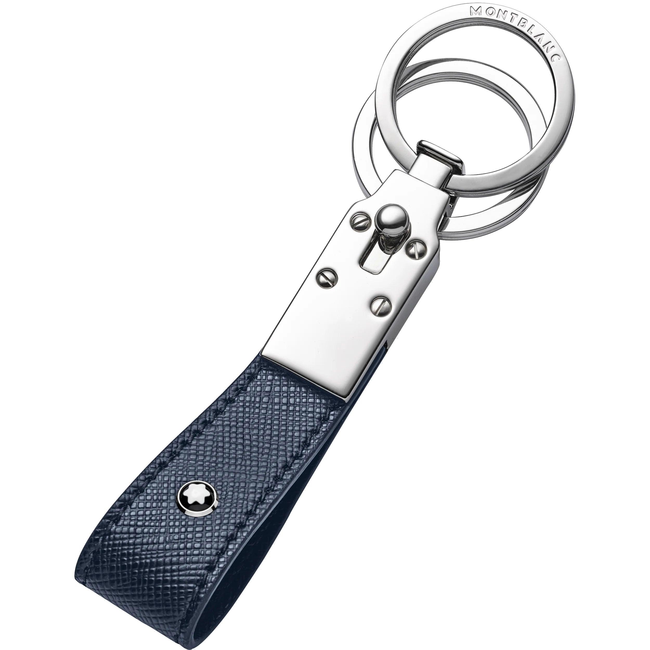 Montblanc portachiavi con passante Montblanc Sartorial blu 128599