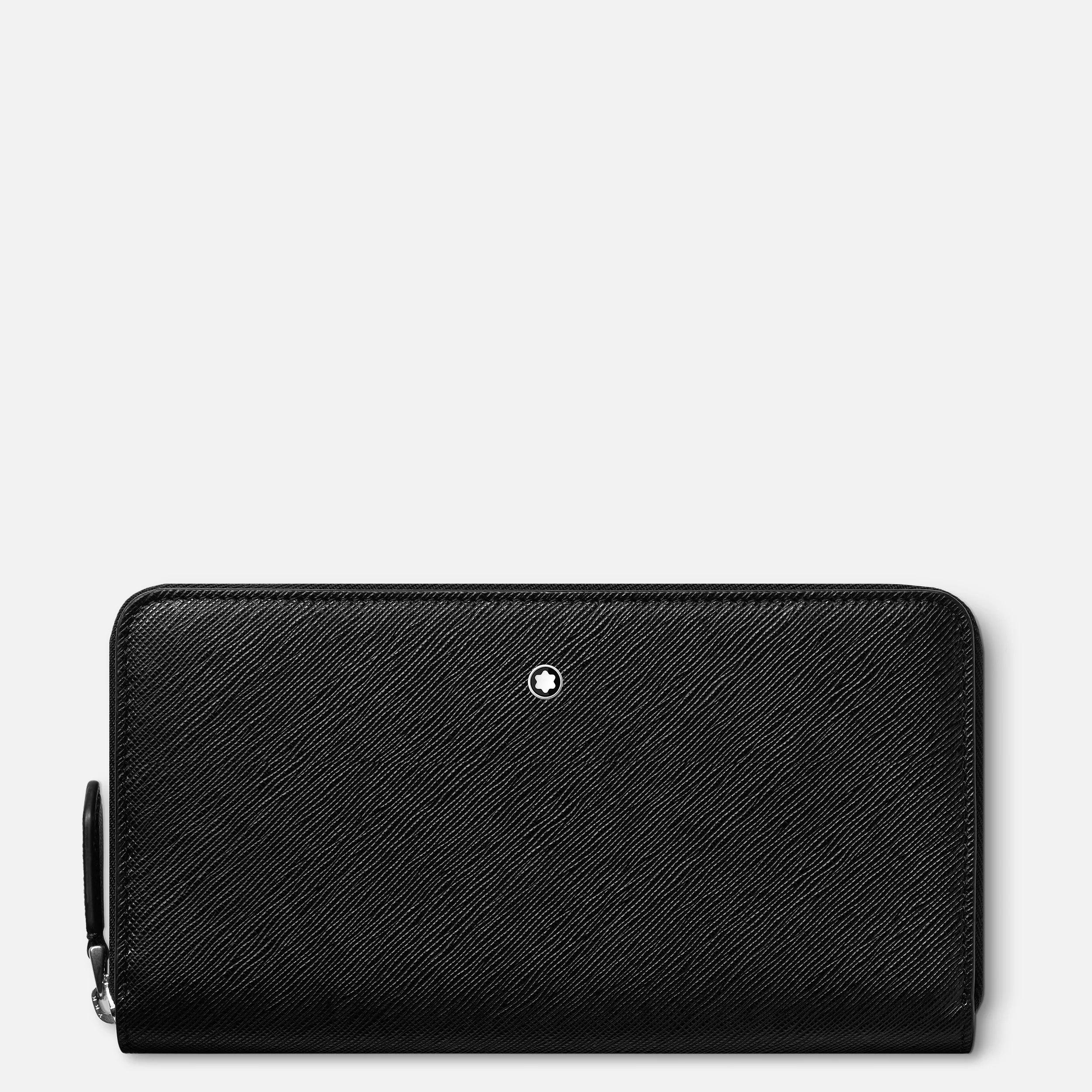 Montblanc portafoglio 12 scomparti con cerniera completa Montblanc Sartorial nero 130319