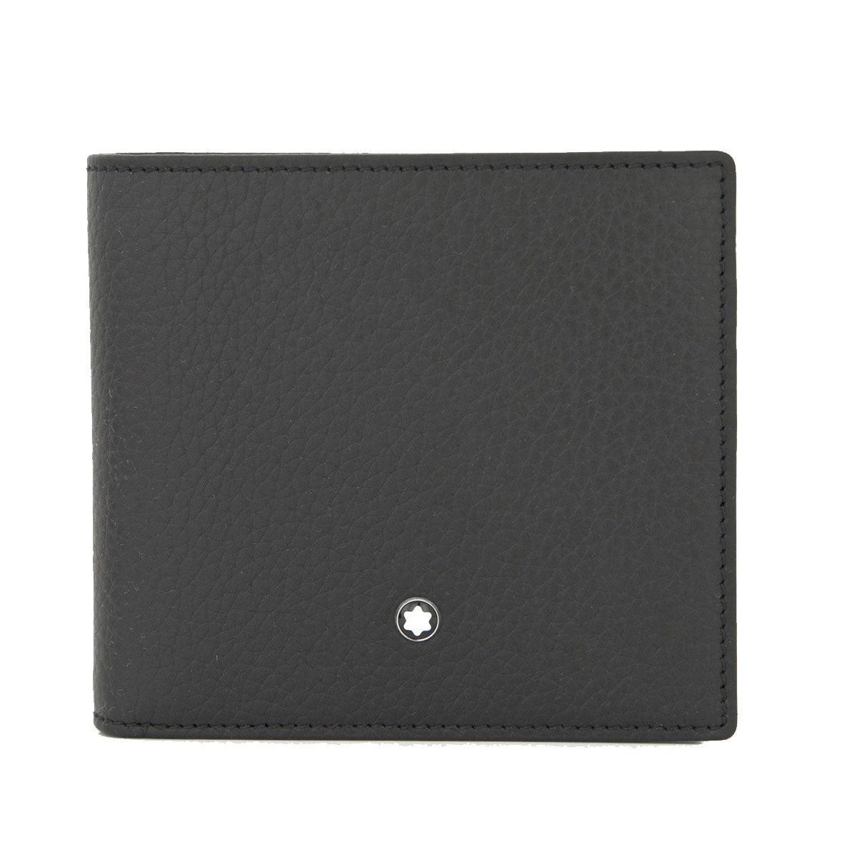 Montblanc portafoglio 4 scomparti con portamonete Meisterstück Soft Grain nero 126253
