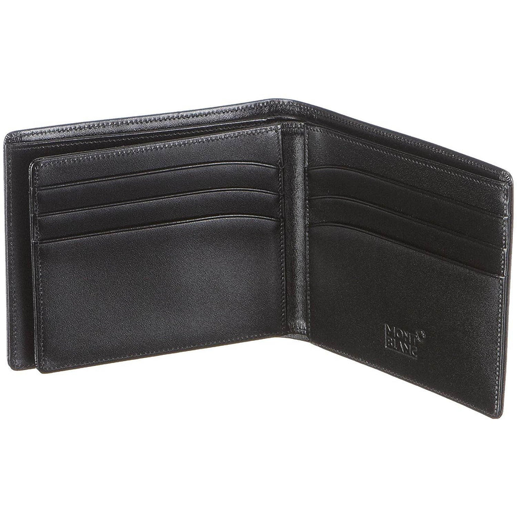 Montblanc portafoglio 6 scomparti con 2 tasche trasparenti Meisterstück nero 16354